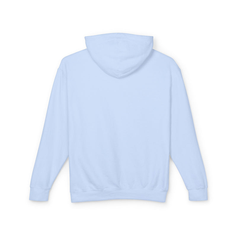Light blue hoodie on a white background